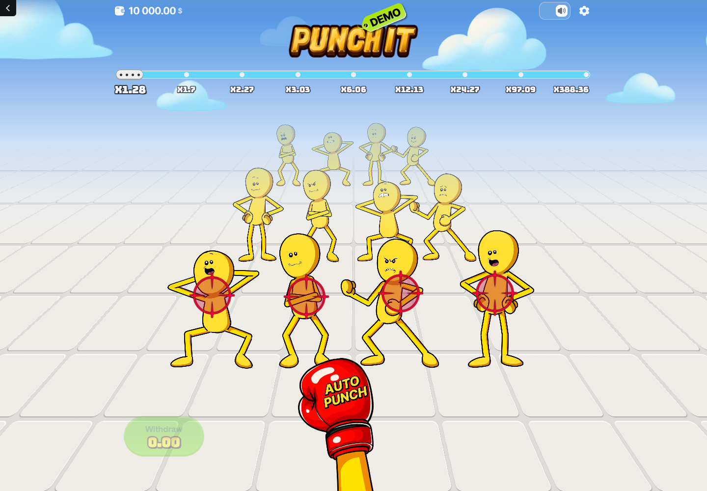 Punch It active round with four opponents and the Auto Punch glove
